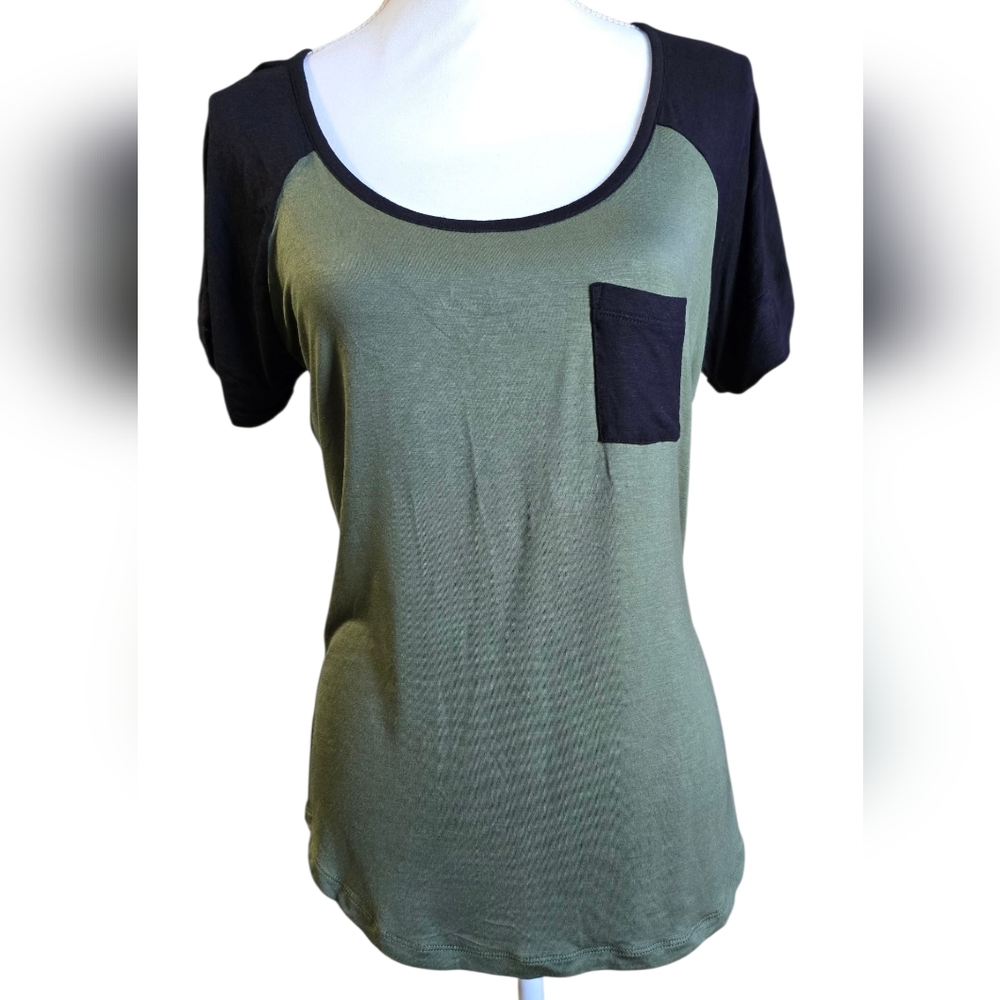 RNB Olive and Black Short Sleeve Tee
